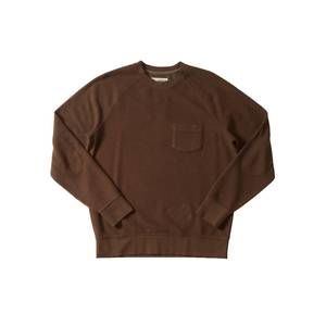 NEW GRAYERS men's dunlop reverse crew neck top in dark earth